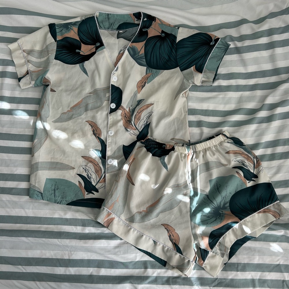 Shein tropical print summer pajama set